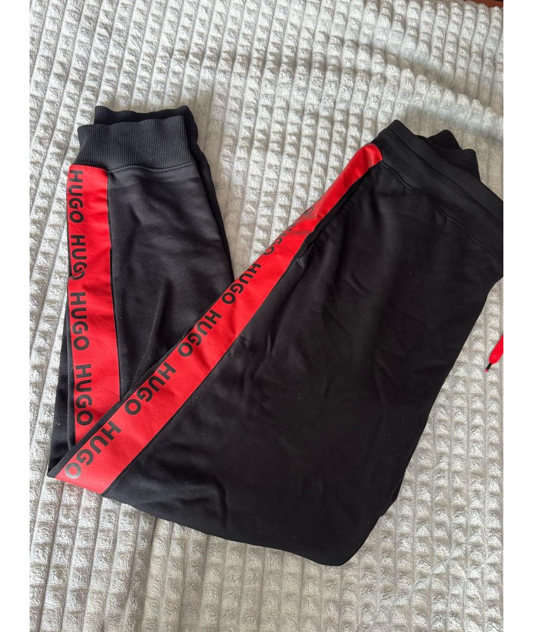 HUGO BOSS Черные хлопковые повседневные брюки, фото 4