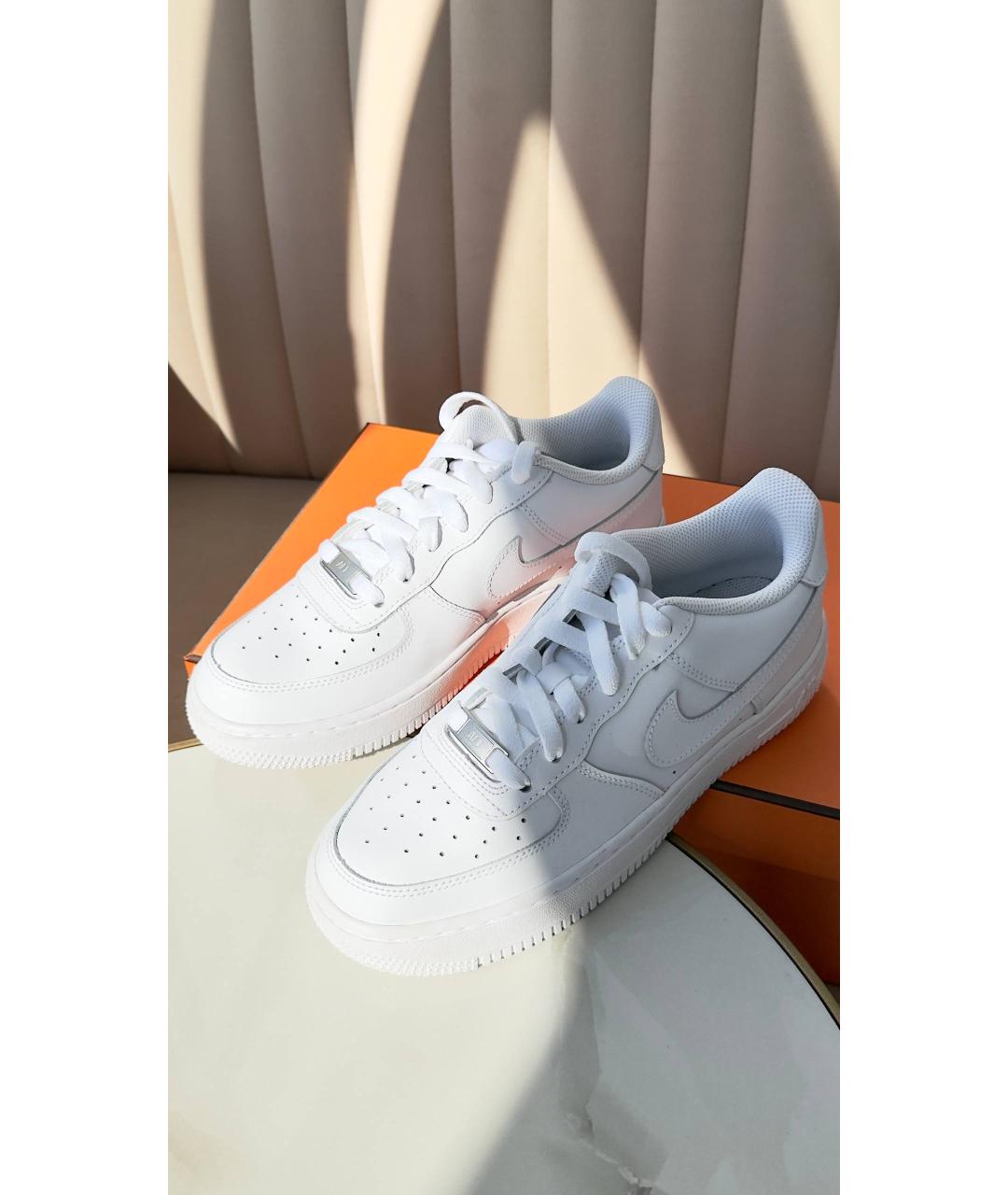 NIKE Белые кожаные кроссовки, фото 10