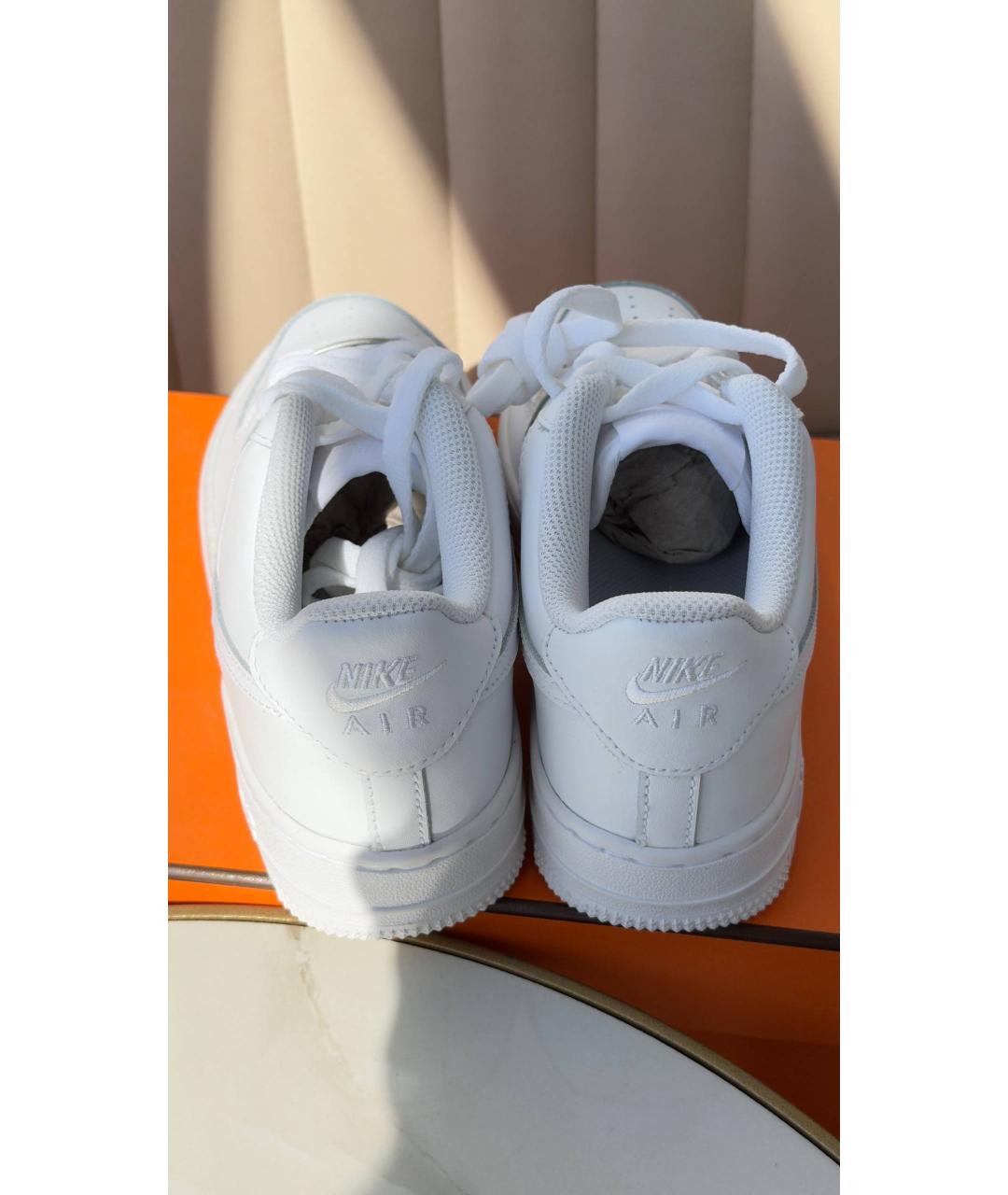 NIKE Белые кожаные кроссовки, фото 6