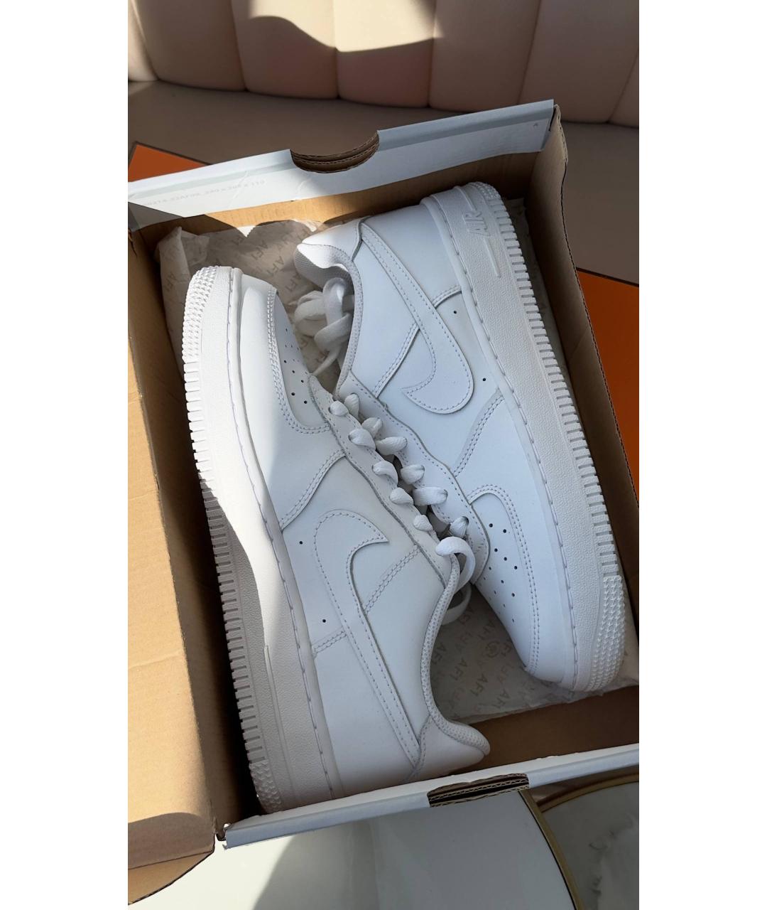 NIKE Белые кожаные кроссовки, фото 9