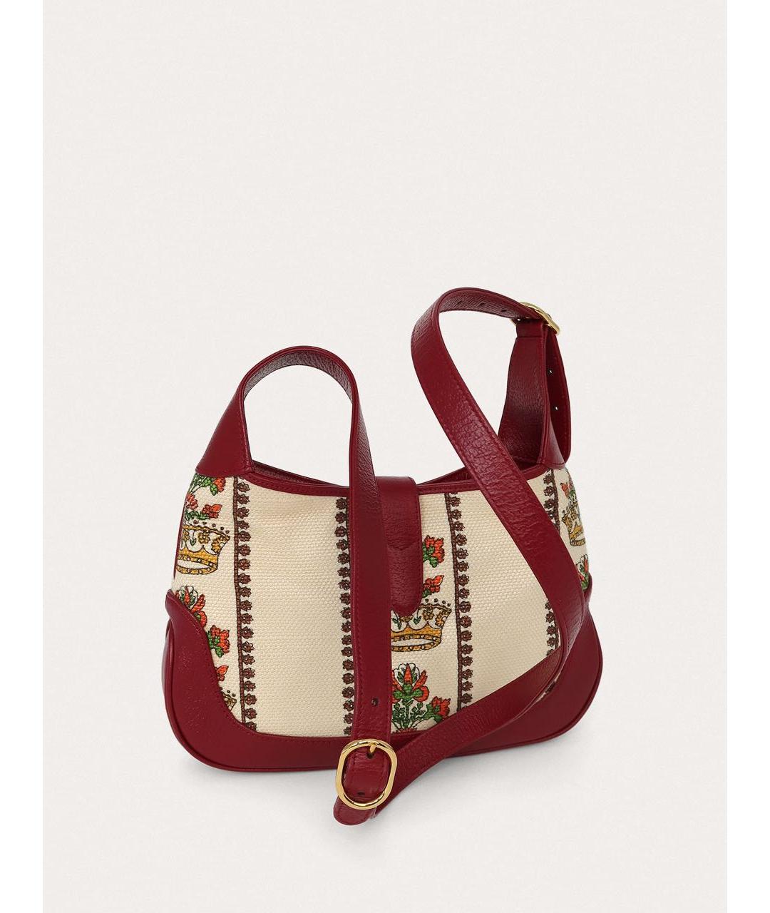 GUCCI Бордовая кожаная сумка с короткими ручками, фото 3
