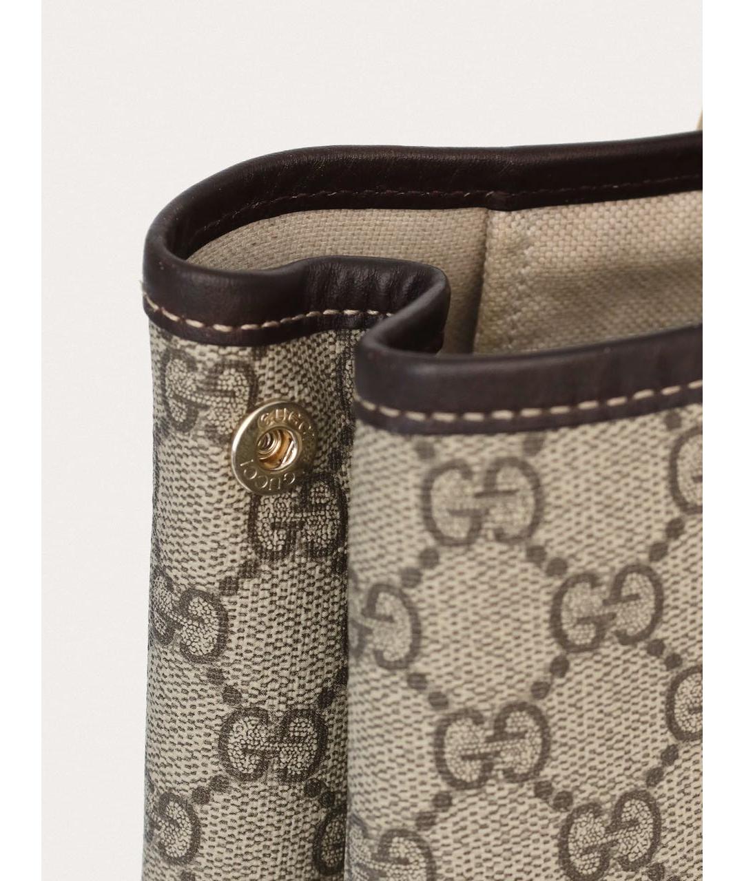 GUCCI Бежевая тканевая сумка тоут, фото 6