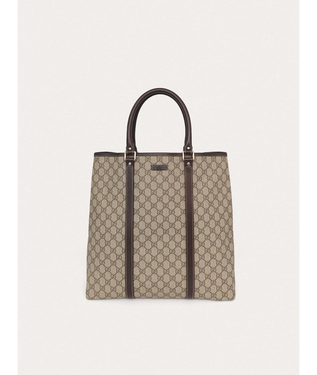 GUCCI Бежевая тканевая сумка тоут, фото 9