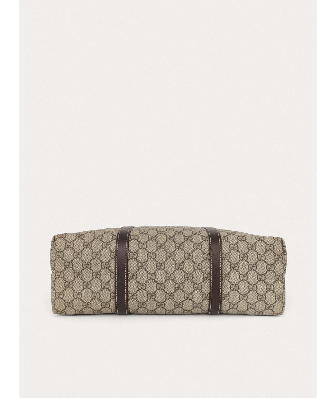 GUCCI Бежевая тканевая сумка тоут, фото 5