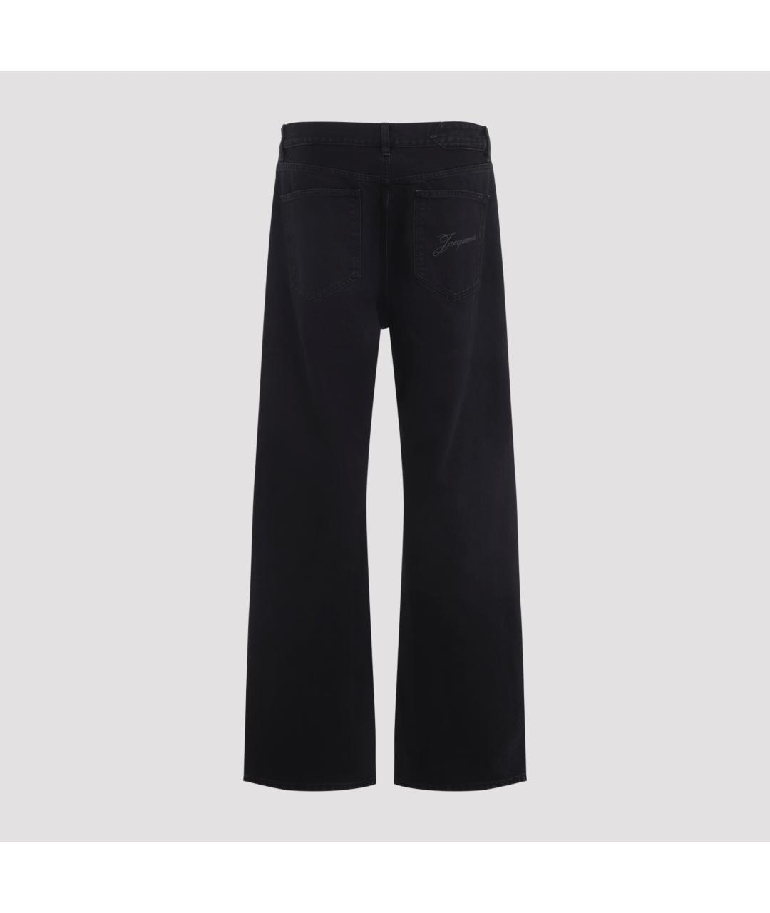 JACQUEMUS Черные хлопковые прямые джинсы, фото 2