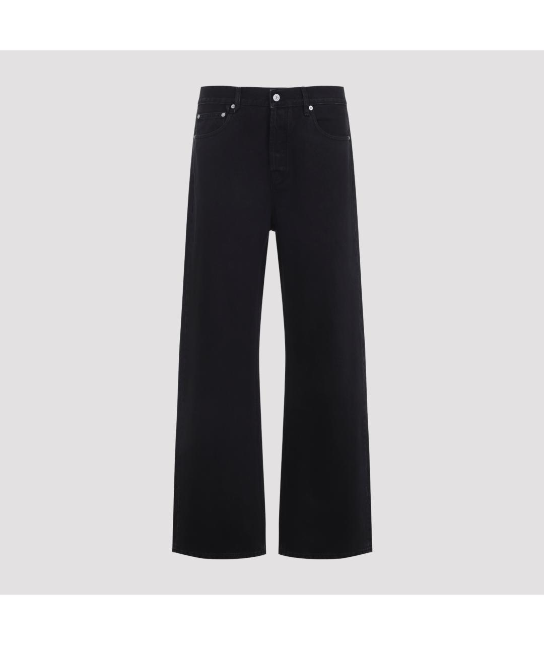 JACQUEMUS Черные хлопковые прямые джинсы, фото 1