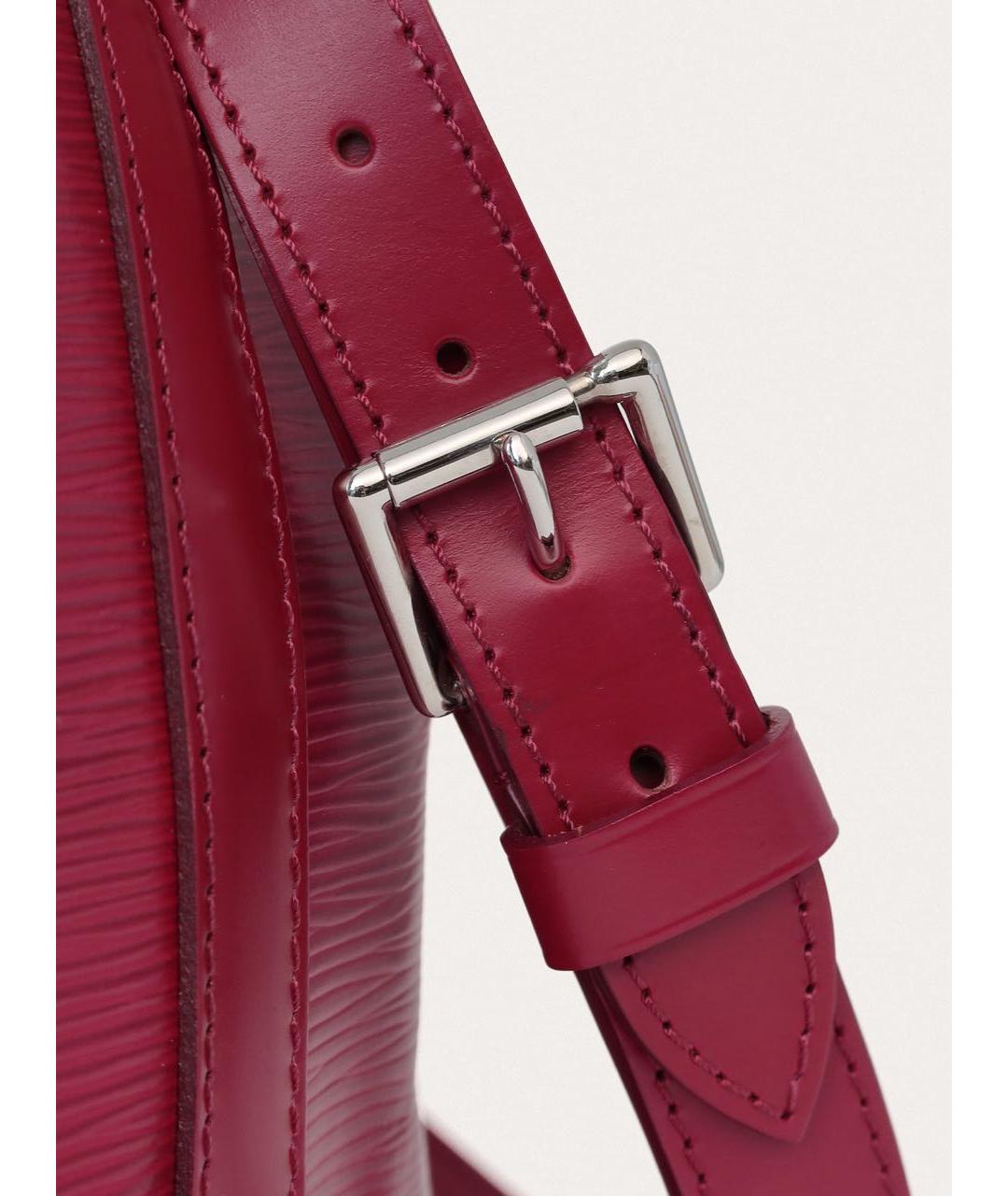LOUIS VUITTON Красная кожаная сумка через плечо, фото 7