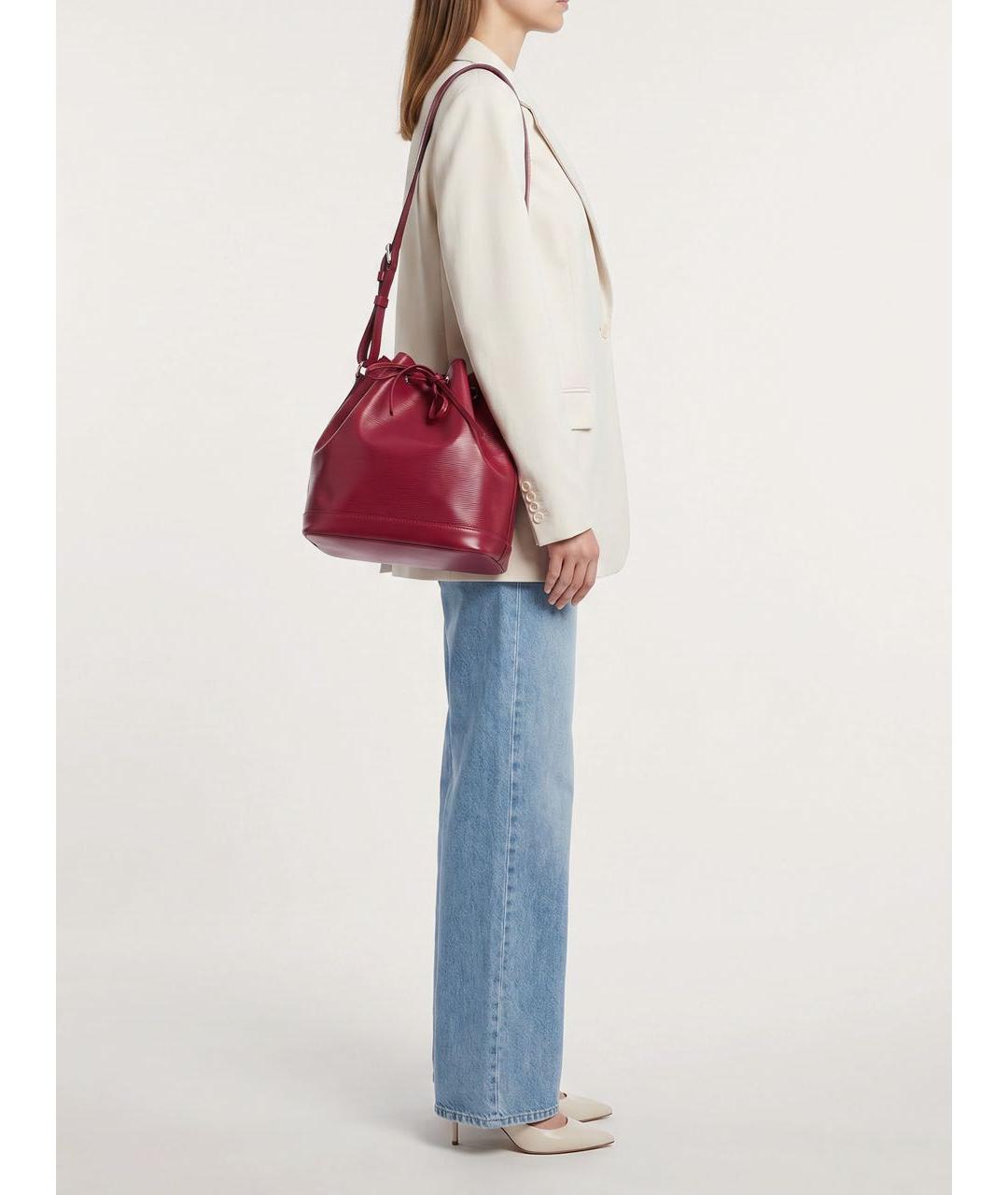 LOUIS VUITTON Красная кожаная сумка через плечо, фото 8