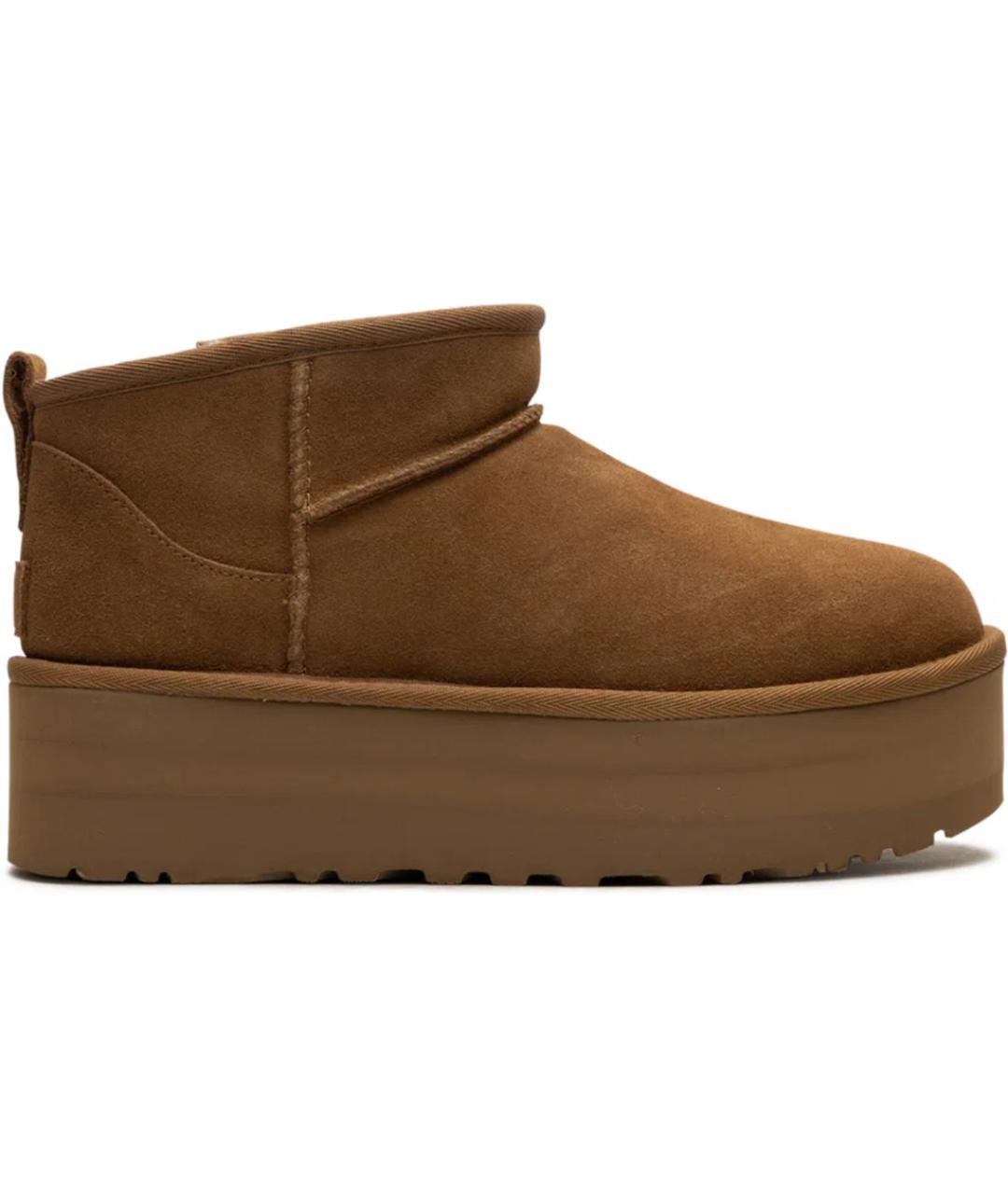 UGG AUSTRALIA Коричневые кожаные ботинки, фото 5