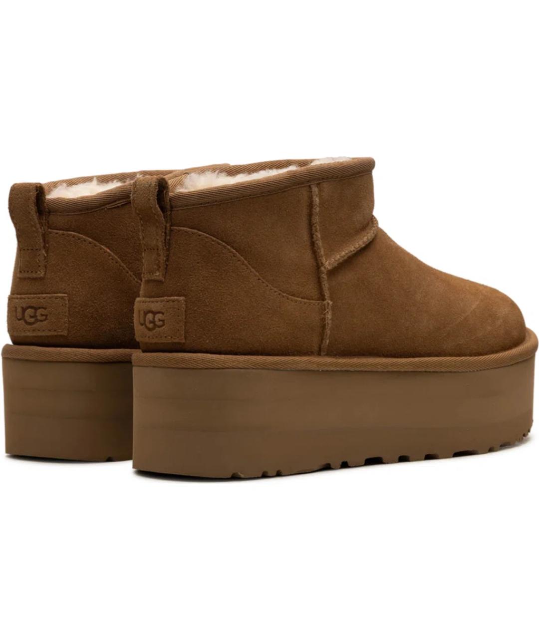 UGG AUSTRALIA Коричневые кожаные ботинки, фото 2