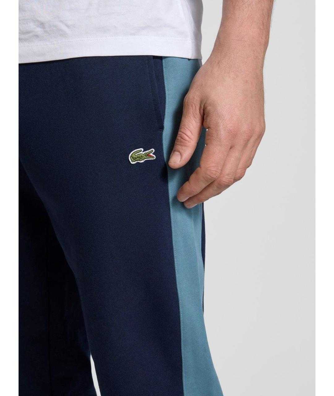 LACOSTE Синие хлопковые повседневные брюки, фото 8