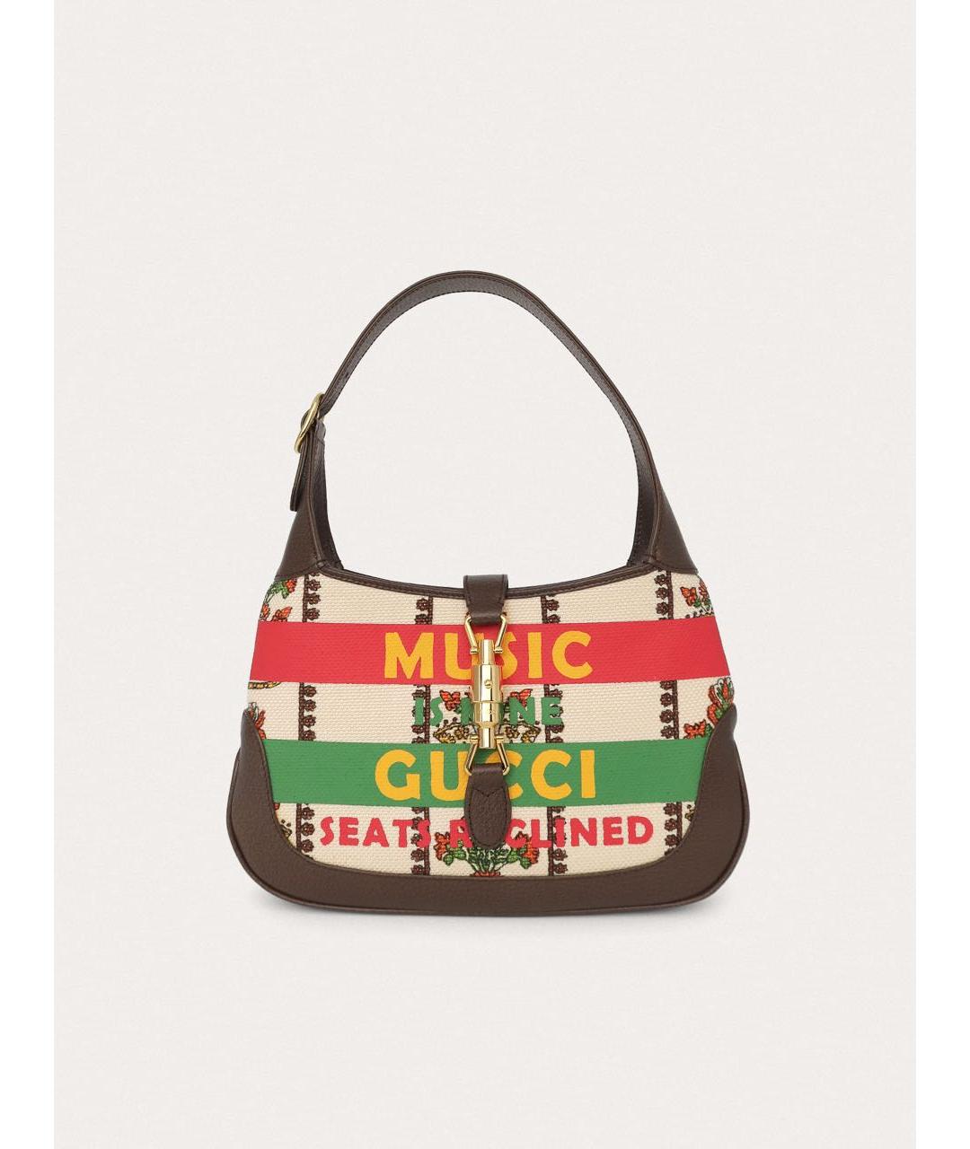 GUCCI Бежевая тканевая сумка через плечо, фото 9