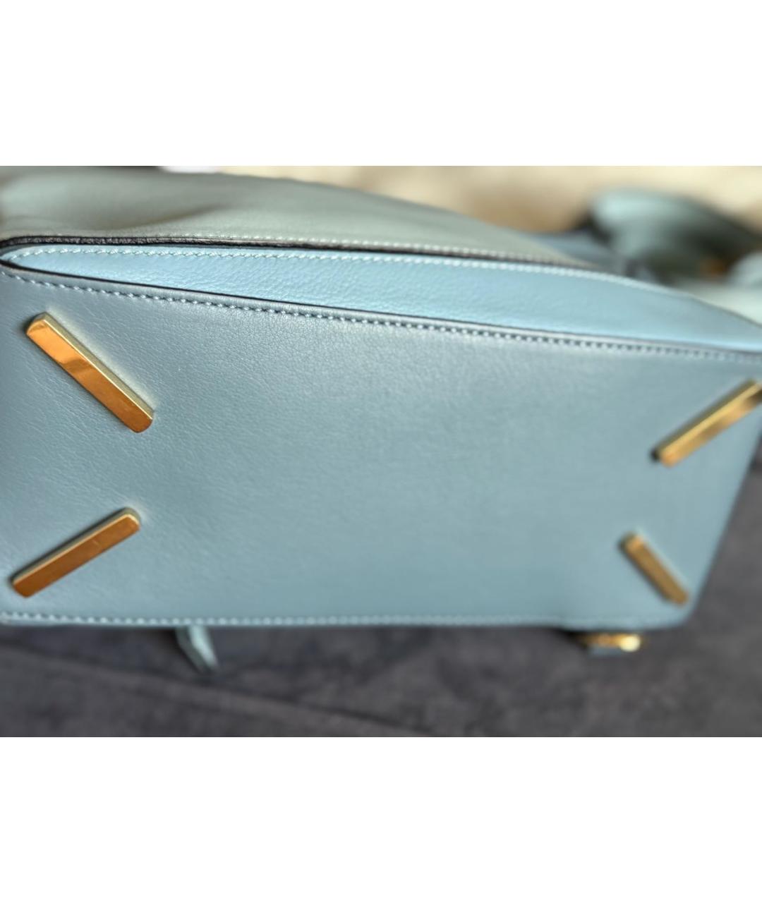LOEWE Голубая кожаная сумка через плечо, фото 7