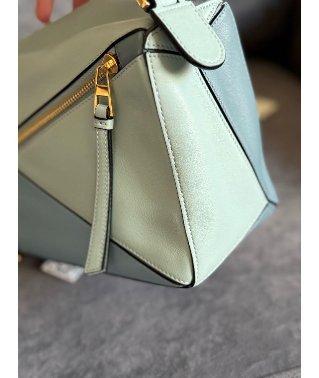 LOEWE Голубая кожаная сумка через плечо, фото 5
