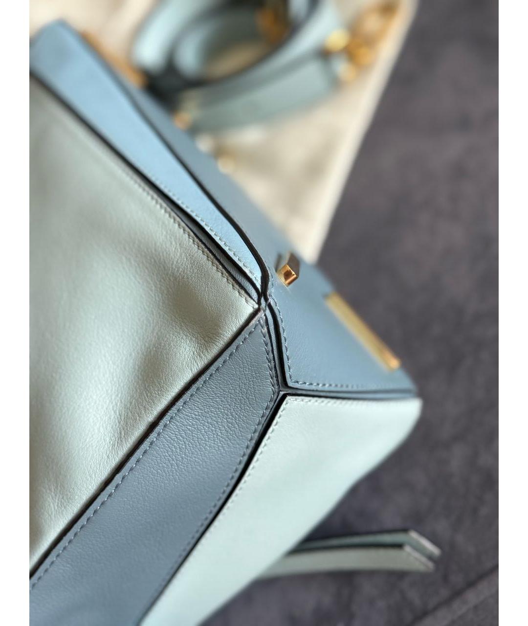 LOEWE Голубая кожаная сумка через плечо, фото 3