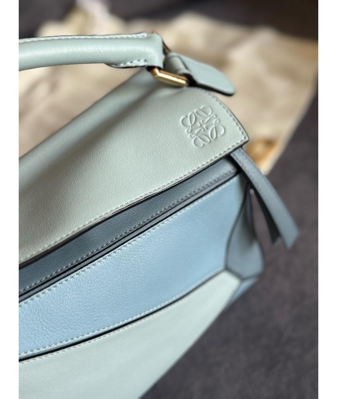 LOEWE Голубая кожаная сумка через плечо, фото 2