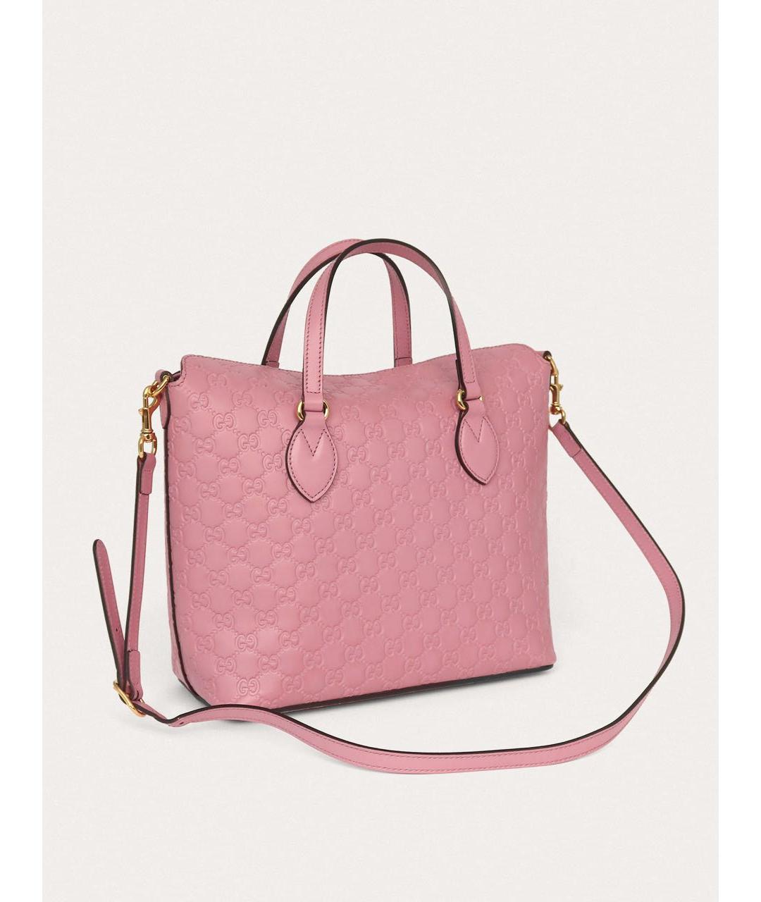 GUCCI Розовая кожаная сумка через плечо, фото 3