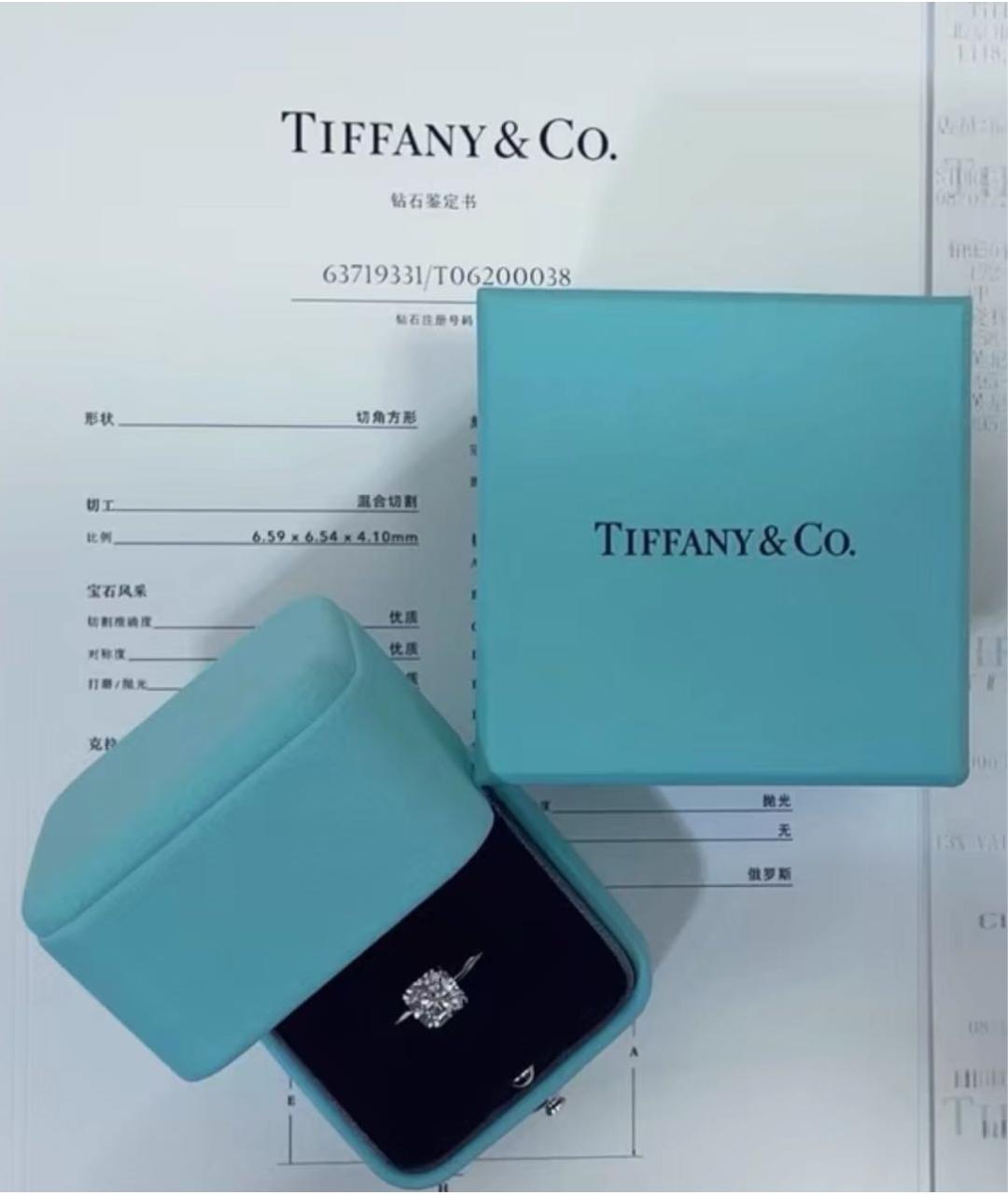 TIFFANY&CO Серебряное платиновое кольцо, фото 5