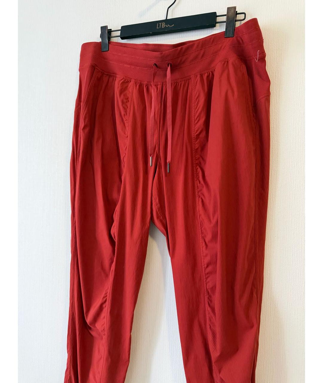 Lululemon Красные полиамидовые спортивные брюки и шорты, фото 3