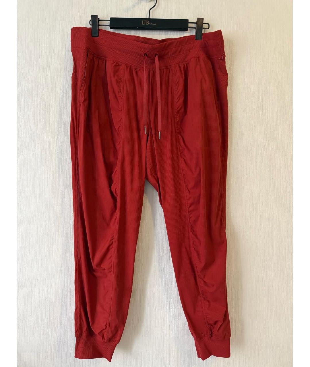 Lululemon Красные полиамидовые спортивные брюки и шорты, фото 9