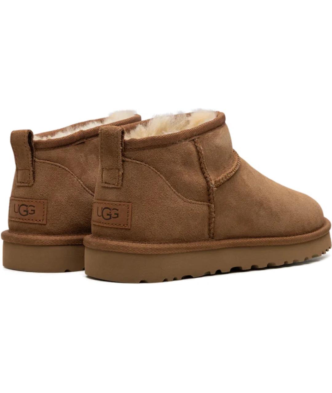 UGG Коричневые кожаные ботинки, фото 2