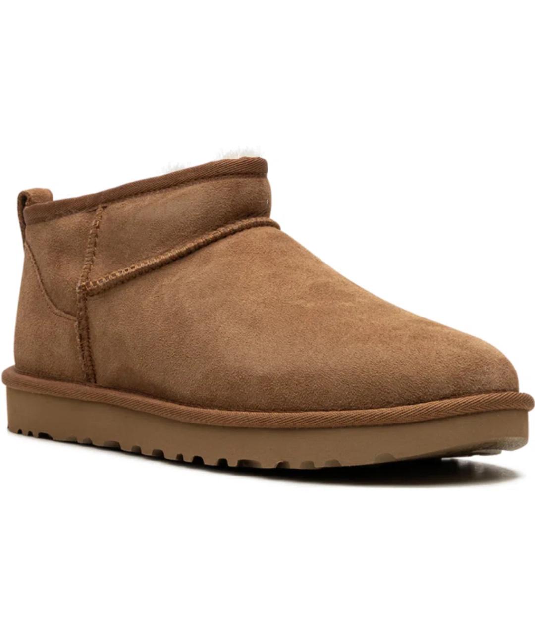UGG Коричневые кожаные ботинки, фото 3