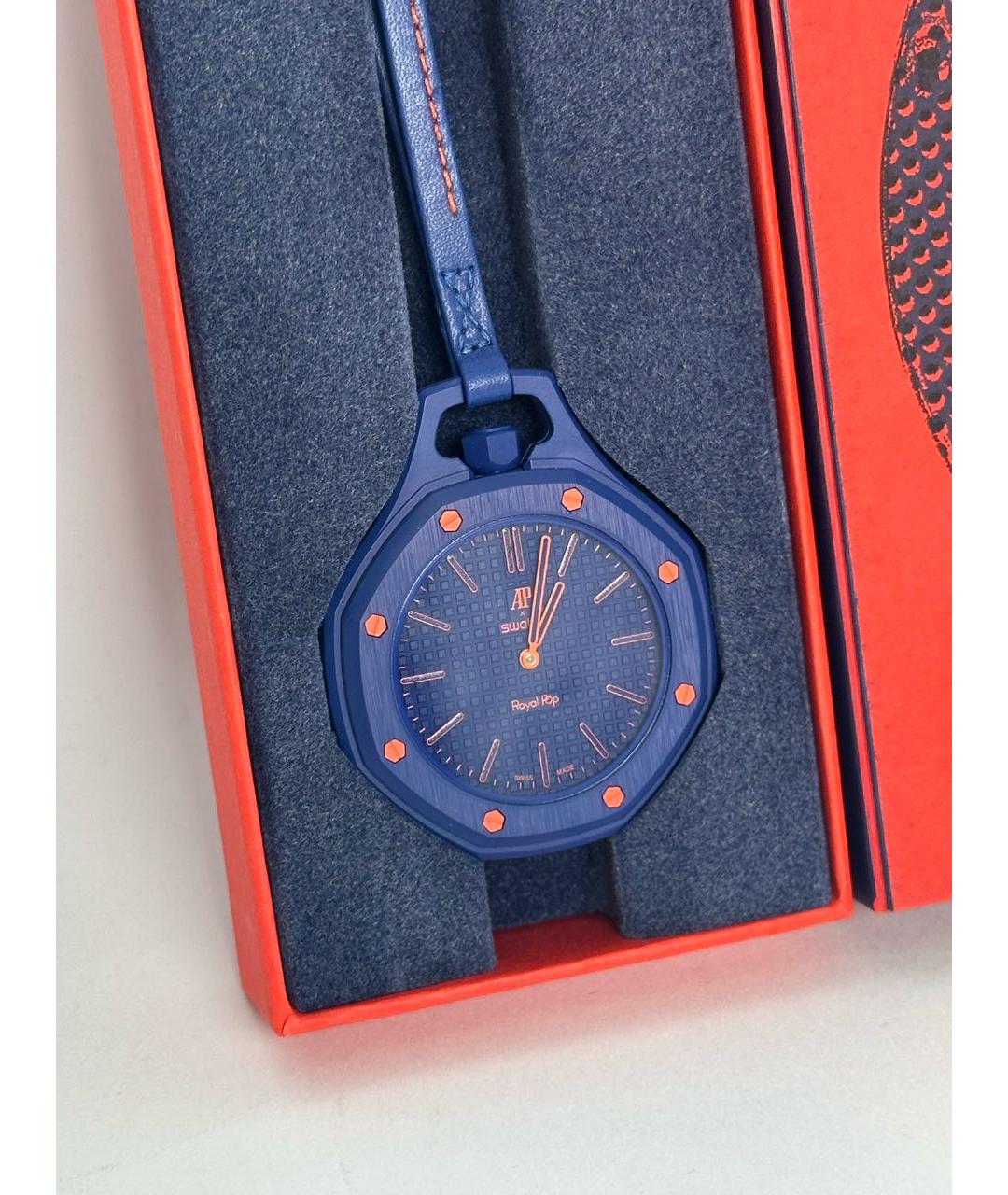 Swatch Темно-синие керамические часы, фото 3
