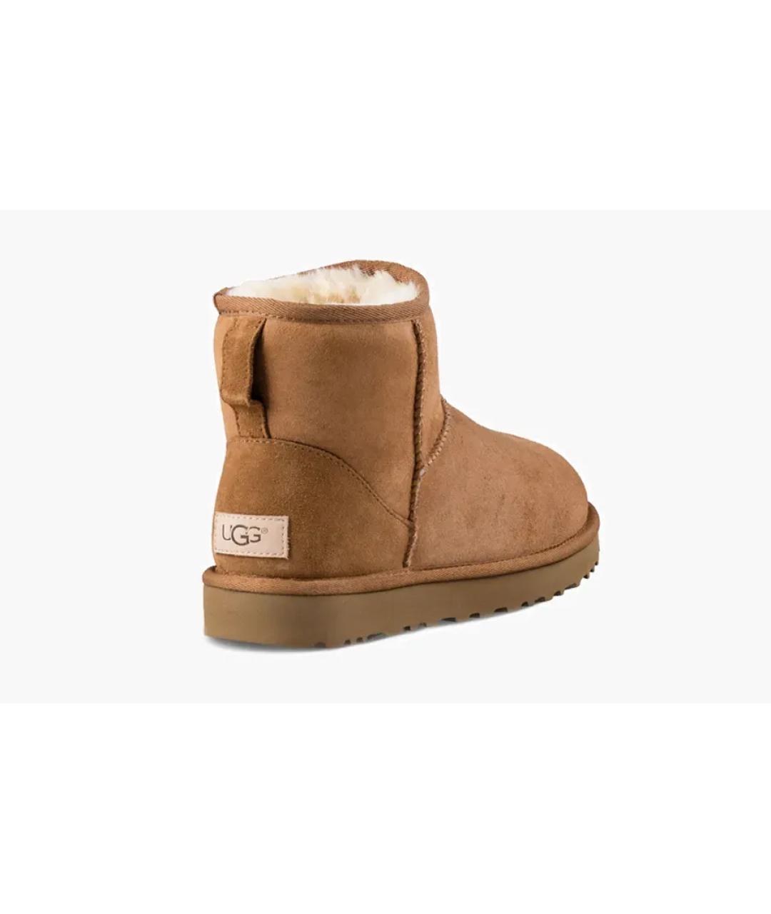 UGG Коричневые кожаные ботинки, фото 3