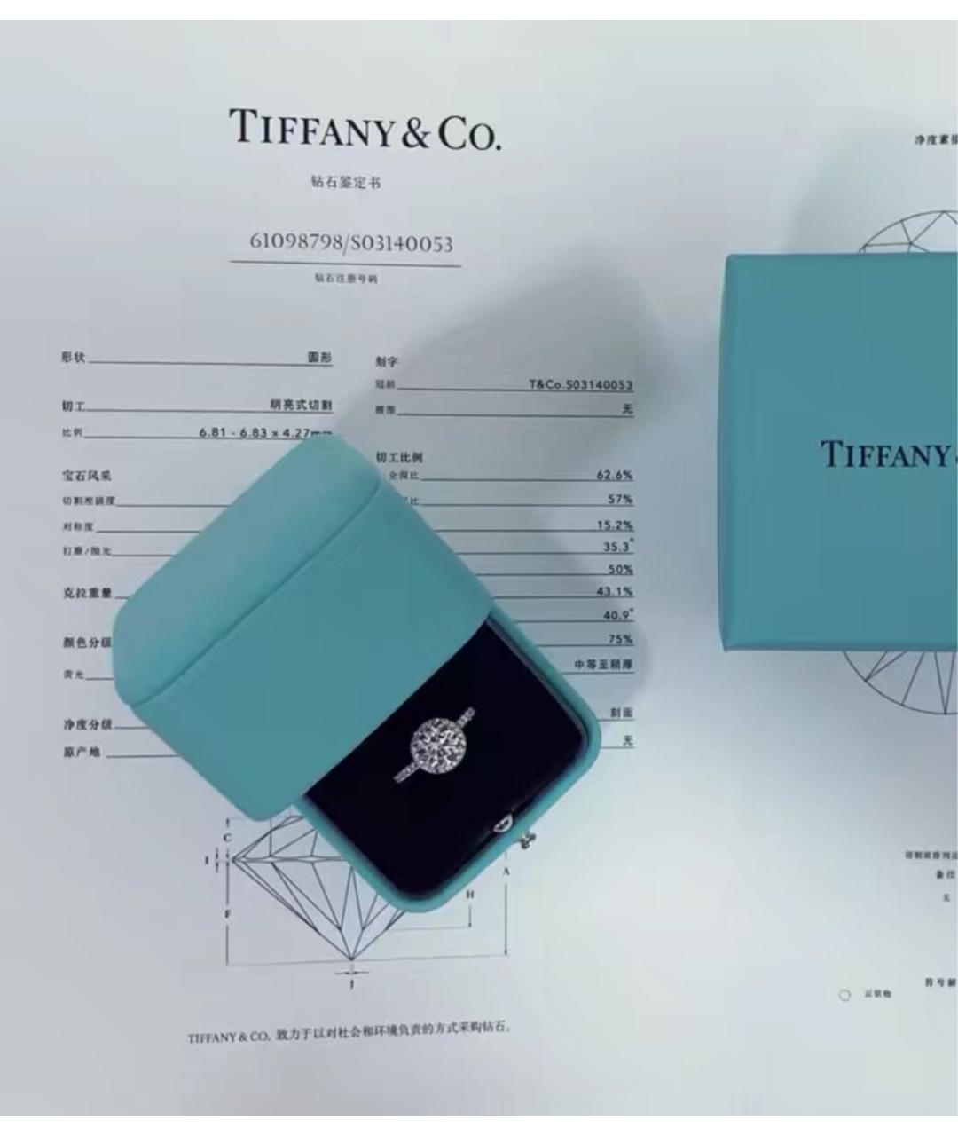 TIFFANY&CO Серебряное платиновое кольцо, фото 2