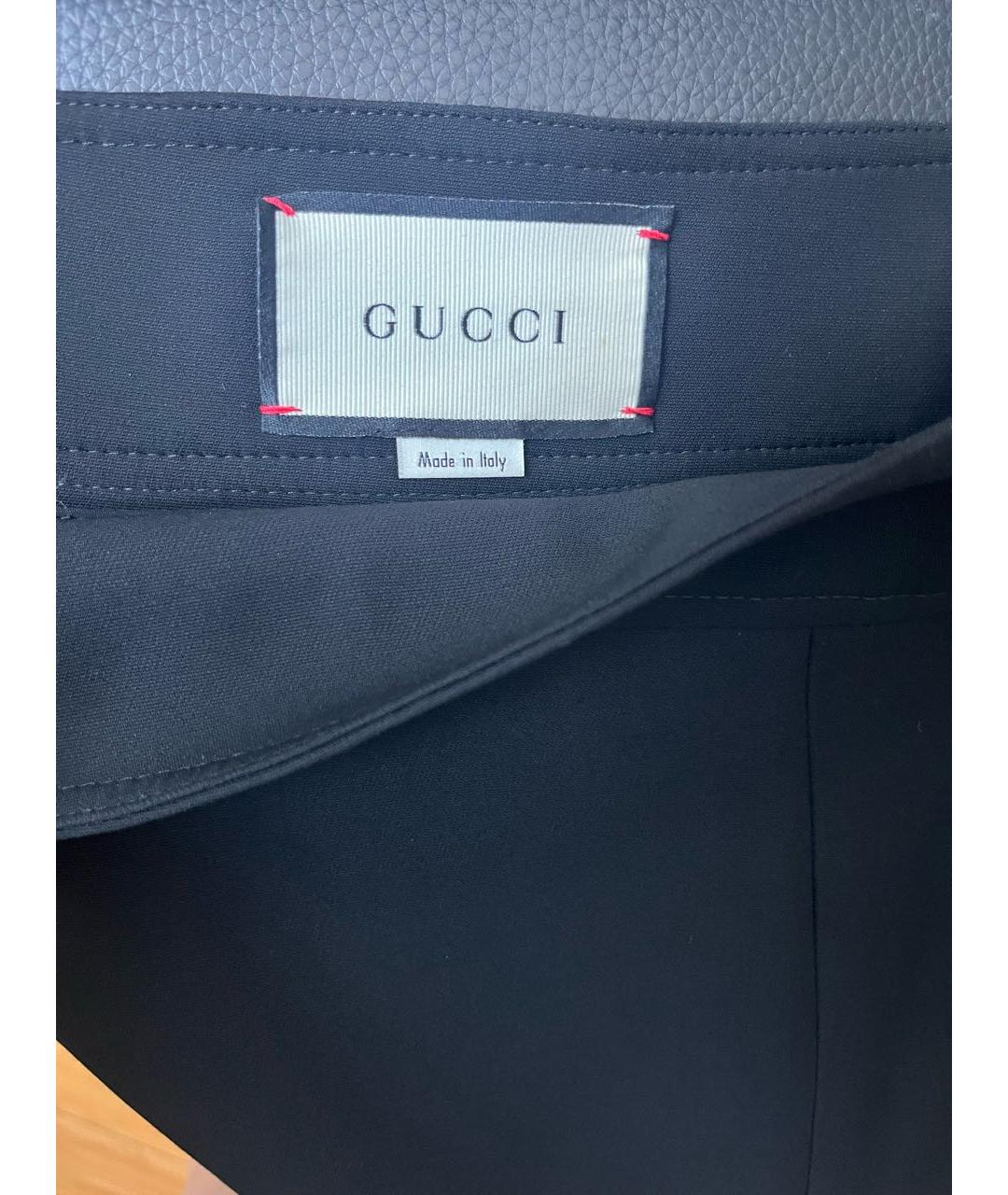 GUCCI Черная шелковая юбка макси, фото 3
