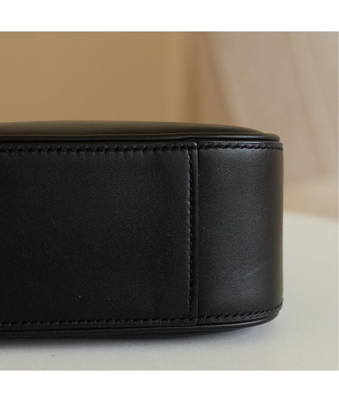 SAINT LAURENT Черная кожаная сумка с короткими ручками, фото 6