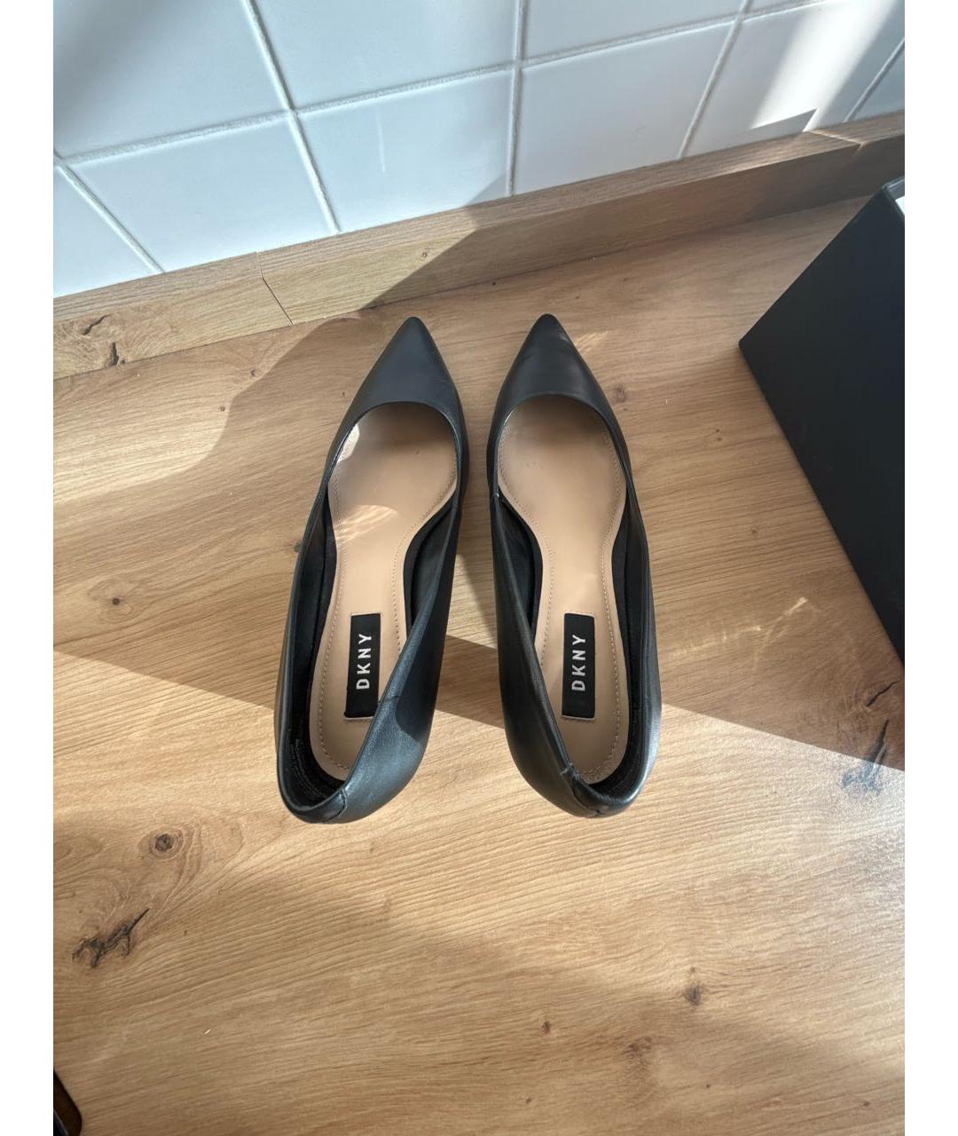 DKNY Черные кожаные туфли, фото 2