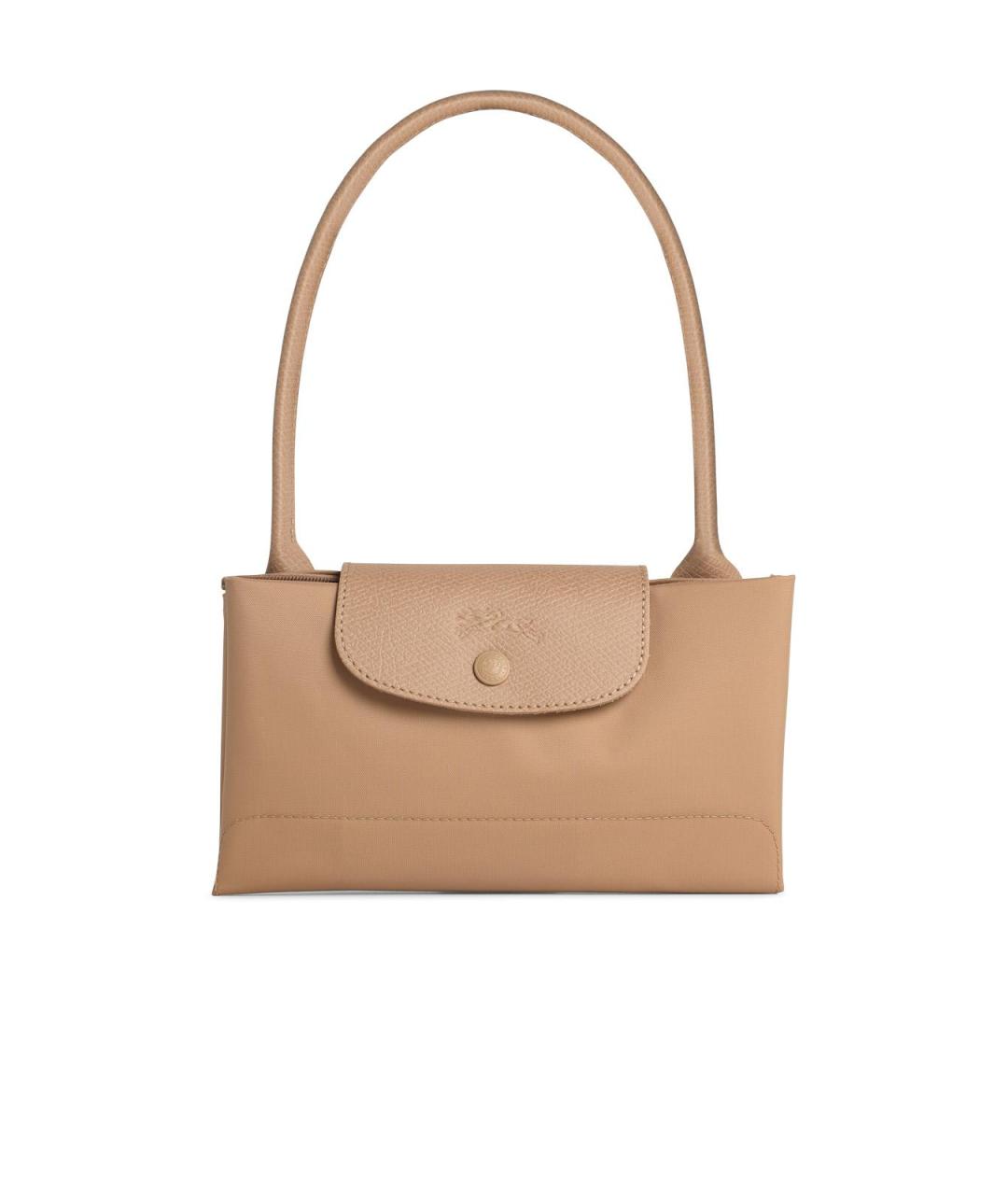 LONGCHAMP Бежевая синтетическая сумка с короткими ручками, фото 1