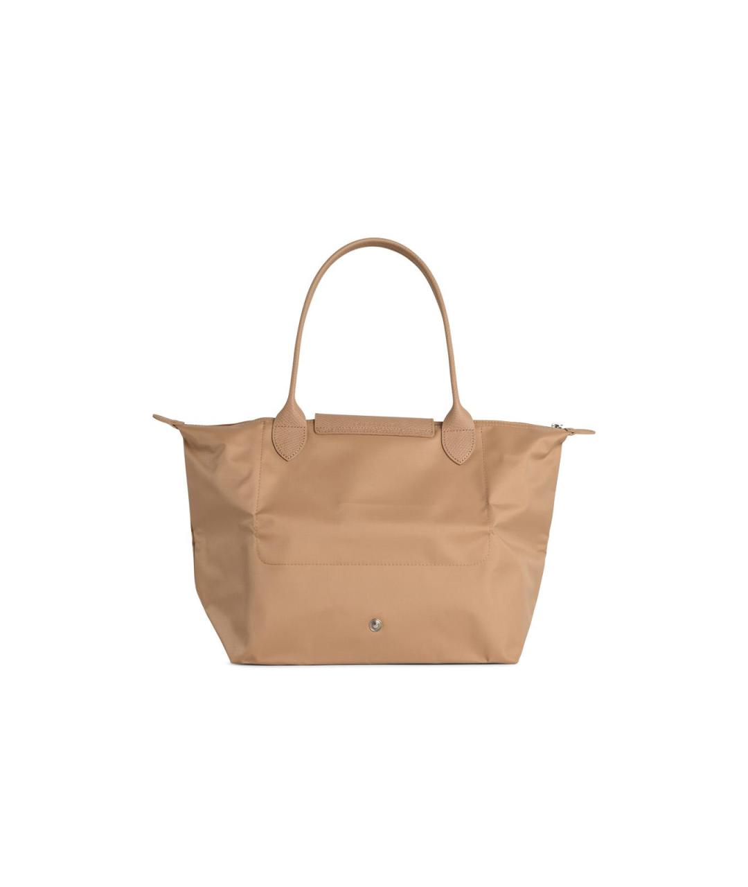 LONGCHAMP Бежевая синтетическая сумка с короткими ручками, фото 3