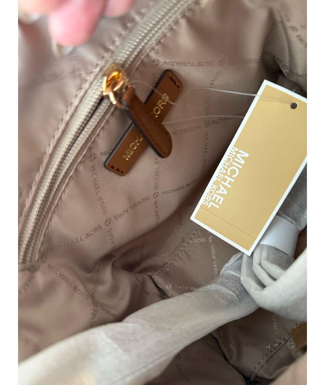 MICHAEL MICHAEL KORS Коричневая сумка через плечо, фото 4