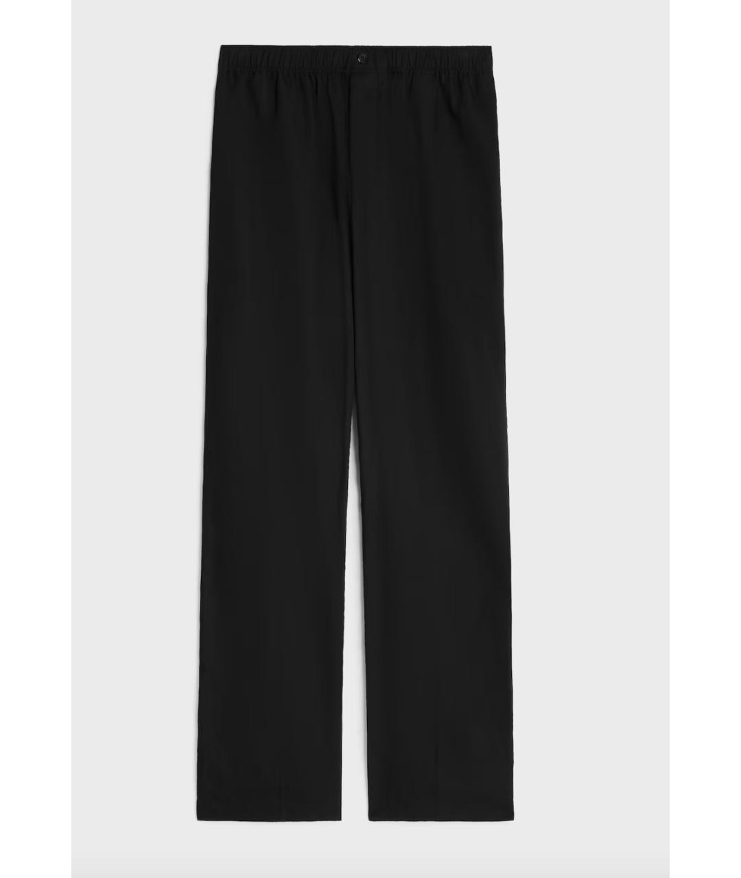 CELINE Черные хлопковые повседневные брюки, фото 4