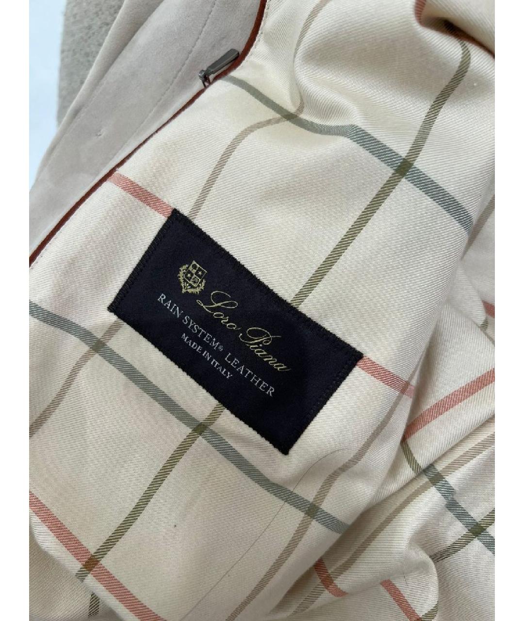 LORO PIANA Бежевая замшевая куртка, фото 7