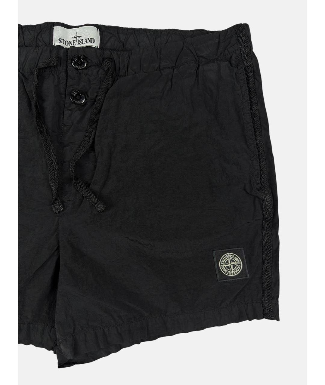 STONE ISLAND Черные полиамидовые плавки, фото 5