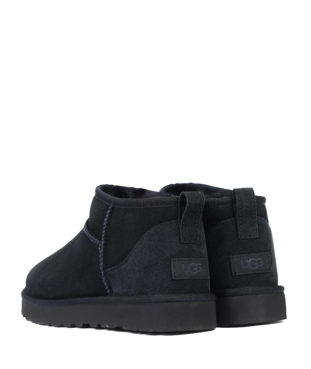UGG AUSTRALIA Черные кожаные ботинки, фото 4