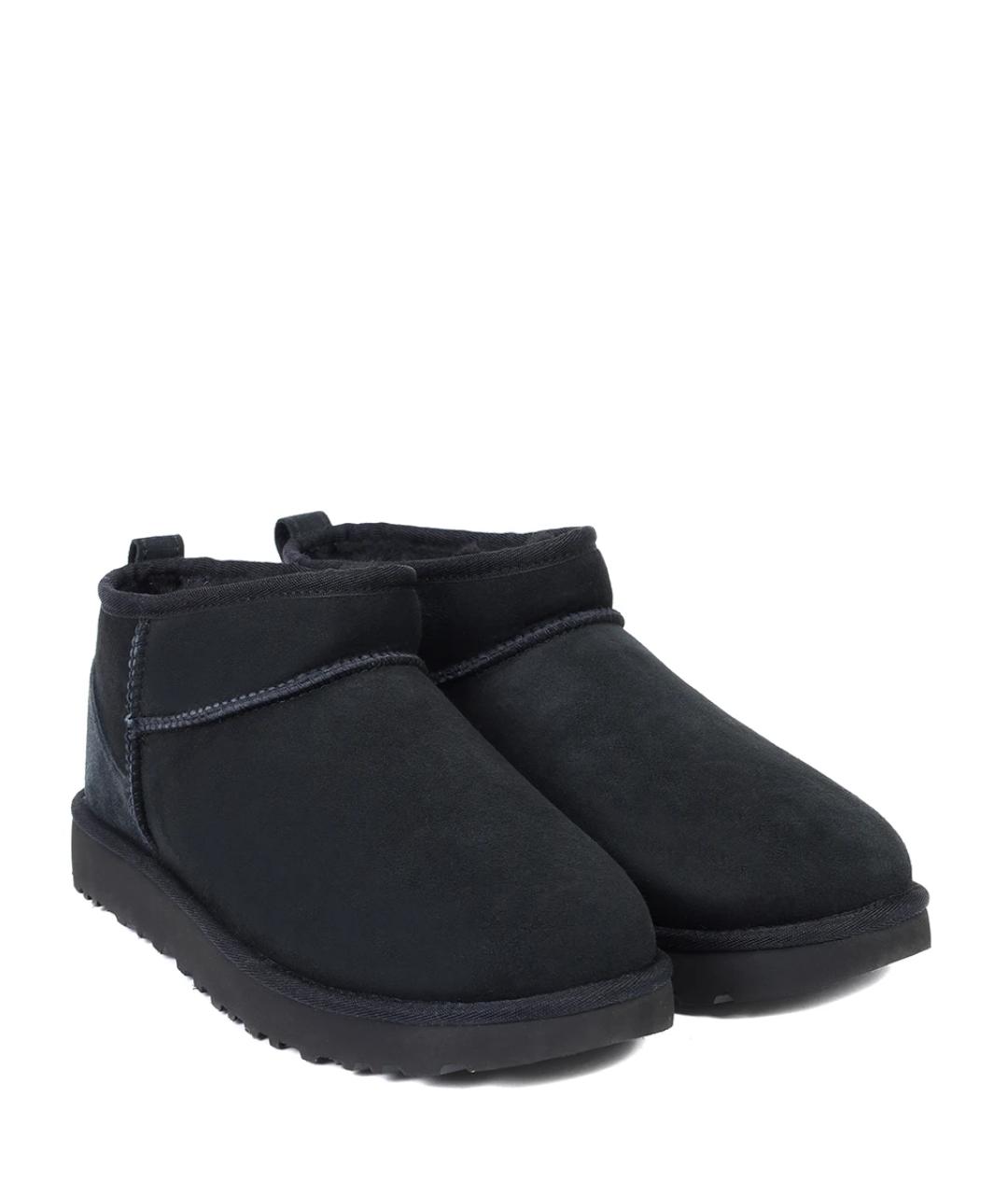 UGG AUSTRALIA Черные кожаные ботинки, фото 2