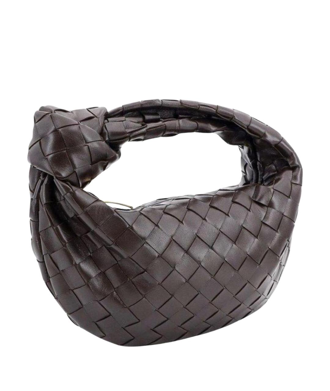 BOTTEGA VENETA Коричневая кожаная сумка с короткими ручками, фото 1