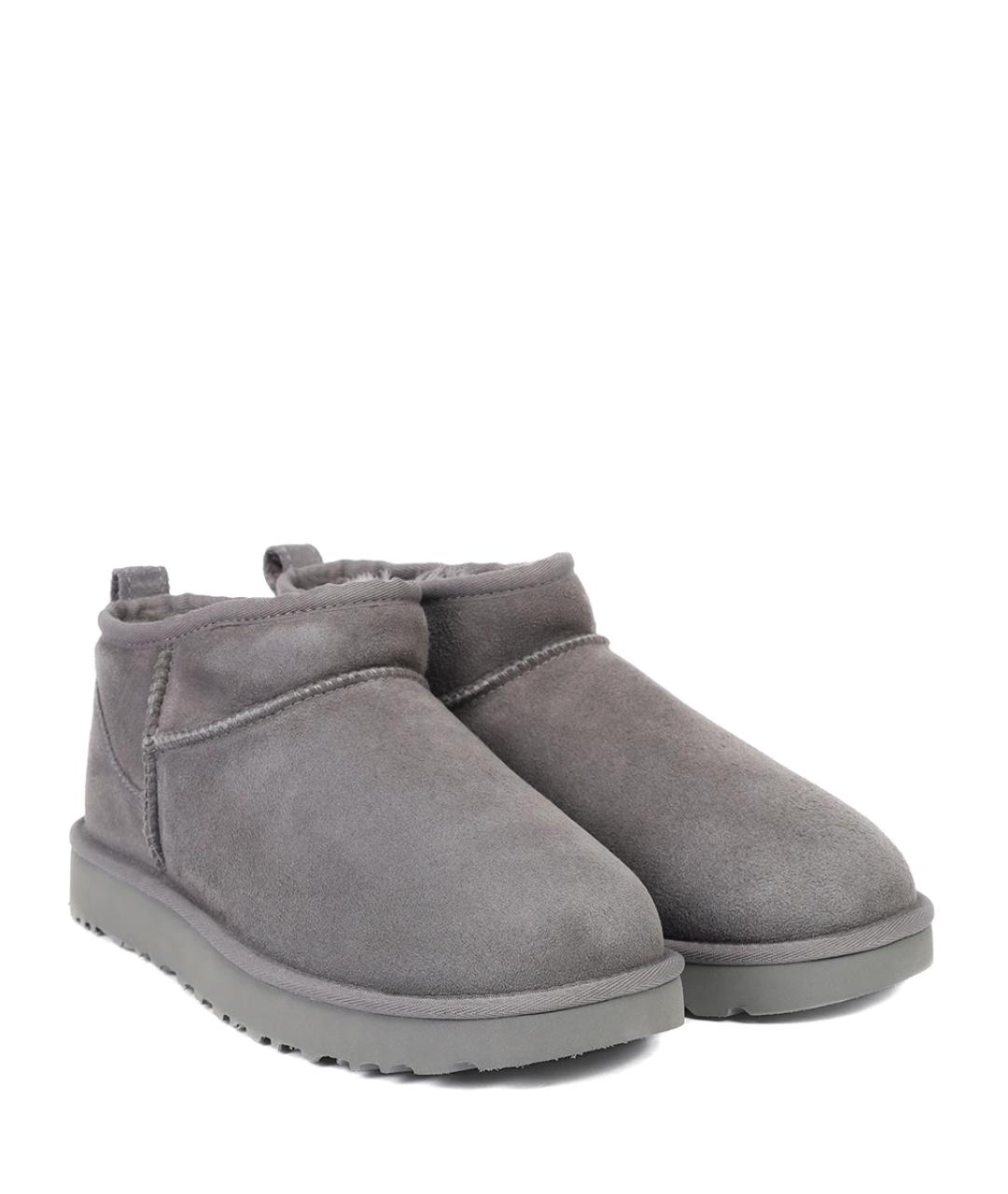 UGG AUSTRALIA Серые кожаные ботинки, фото 2