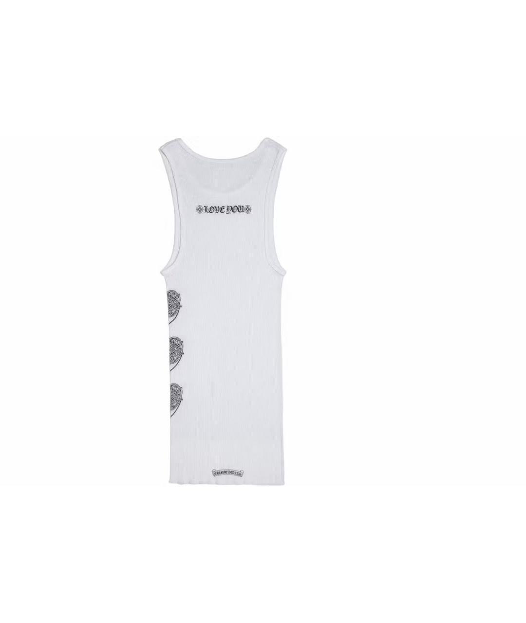 CHROME HEARTS Белая хлопковая майка, фото 6