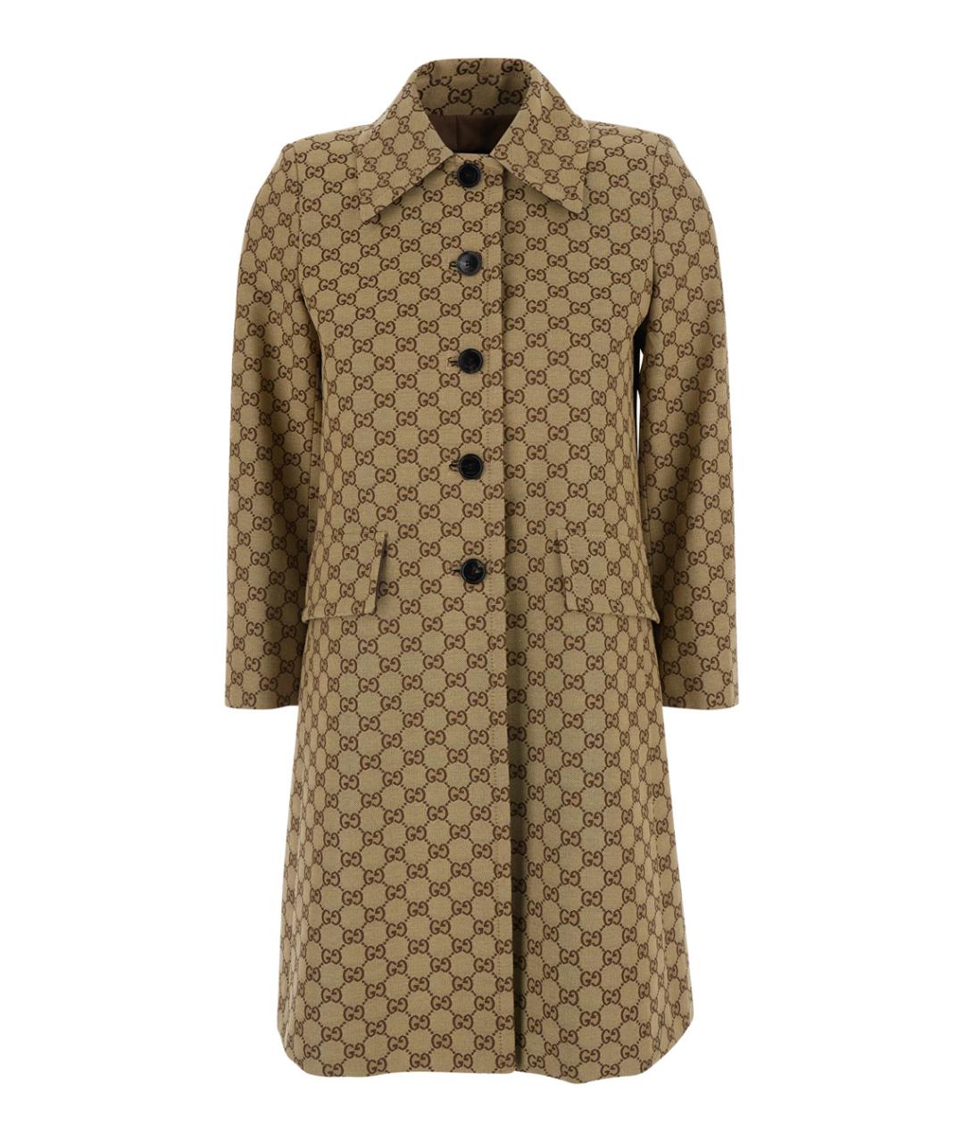 GUCCI Бежевое пальто, фото 1