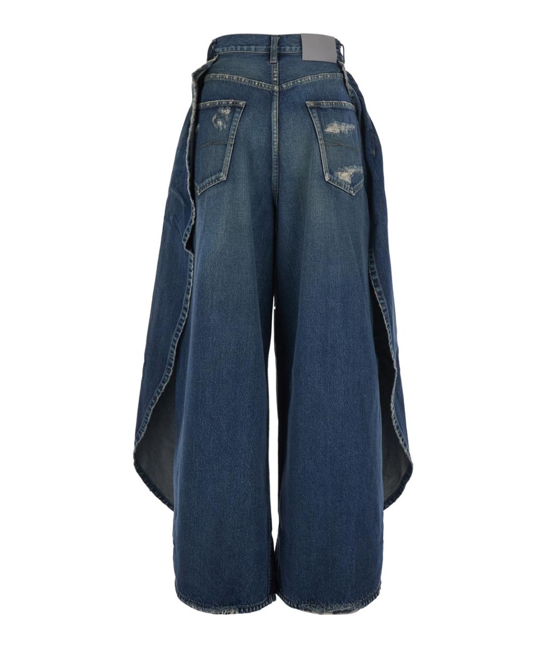 BALENCIAGA Синие хлопковые прямые джинсы, фото 2