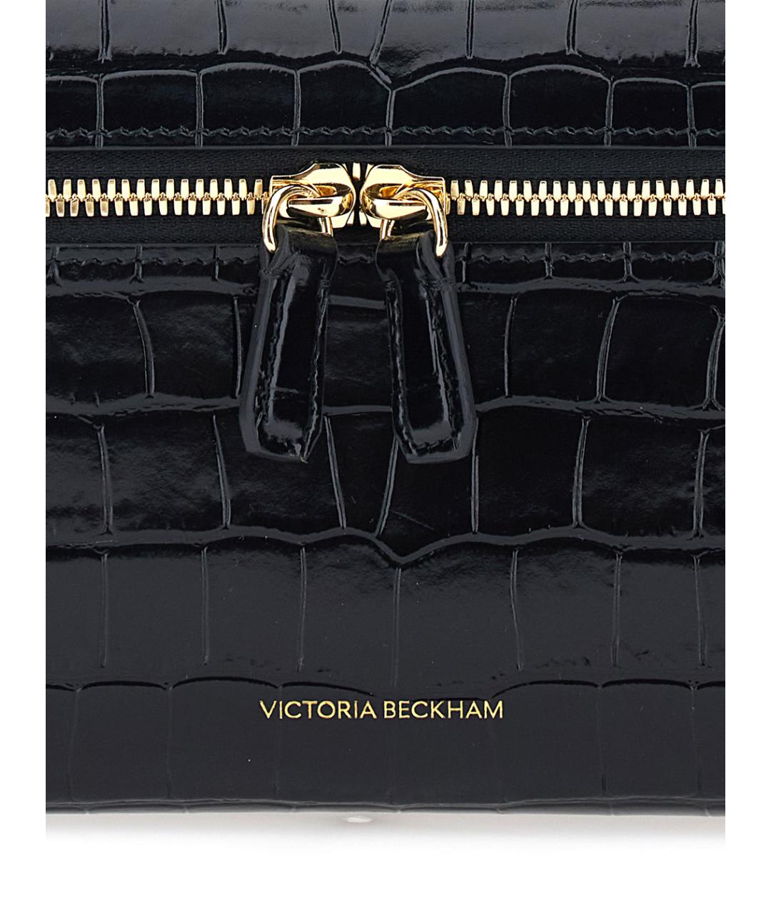 VICTORIA BECKHAM Черная кожаная сумка через плечо, фото 3