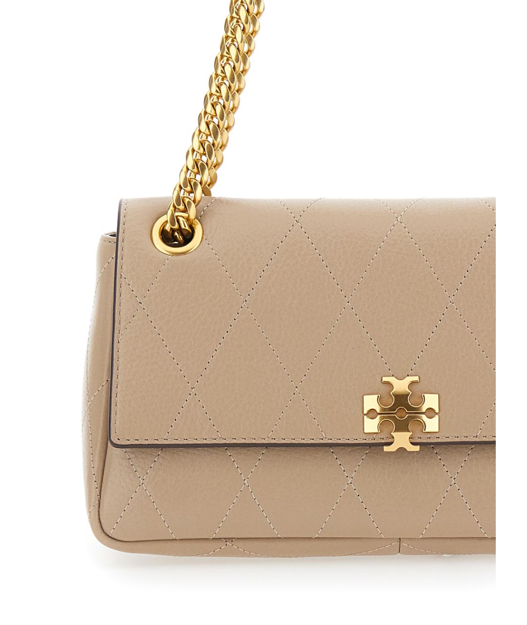 TORY BURCH Серая кожаная сумка через плечо, фото 3