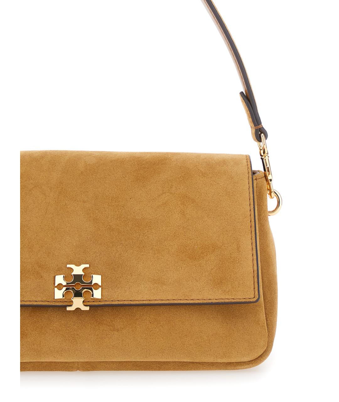 TORY BURCH Коричневая замшевая сумка через плечо, фото 3