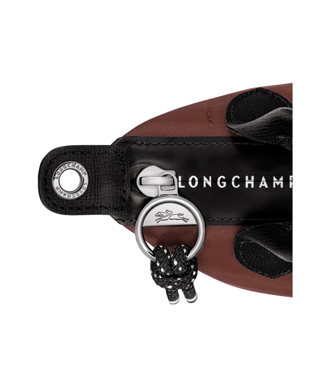 LONGCHAMP Коричневая синтетическая сумка через плечо, фото 3