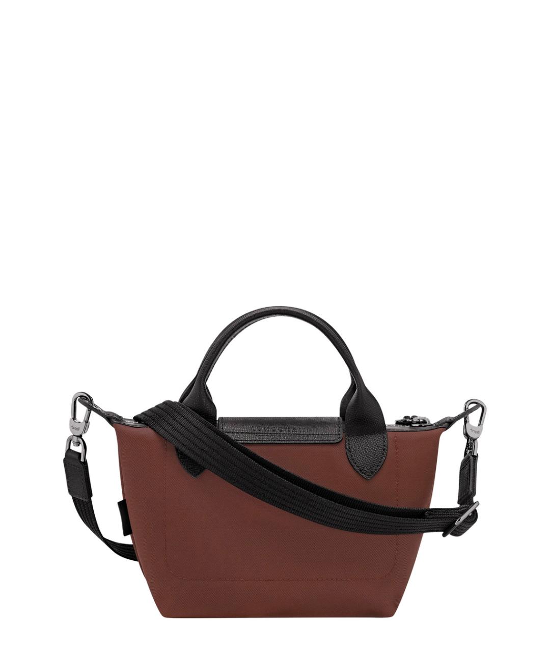 LONGCHAMP Коричневая синтетическая сумка через плечо, фото 2